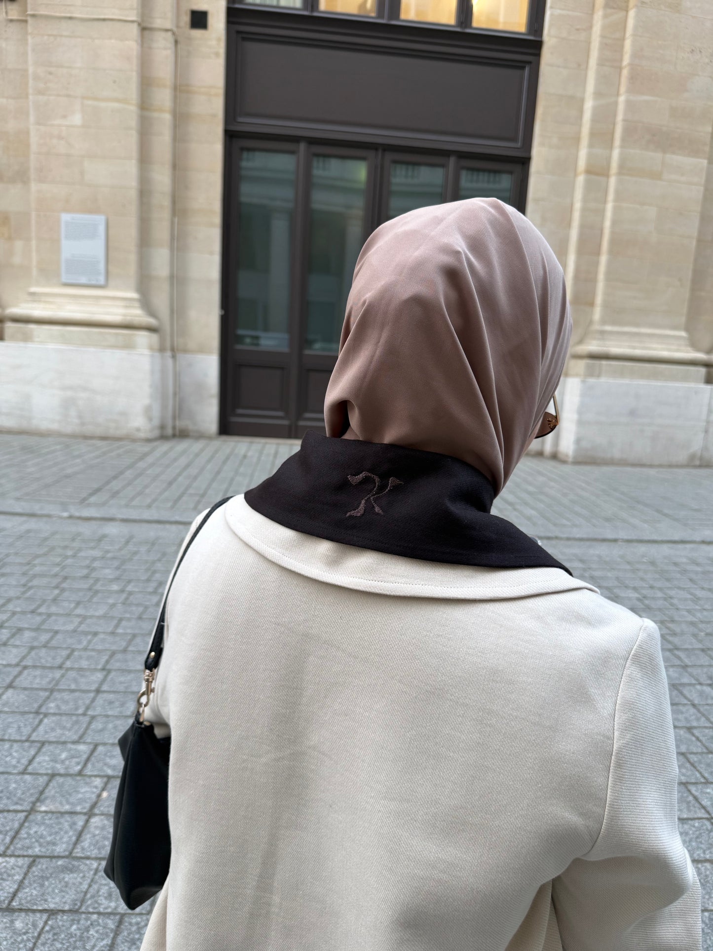 Chemise en Cotodrill à Double Col Contrasté