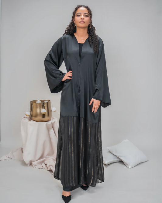 Abaya avec pantalon assorti