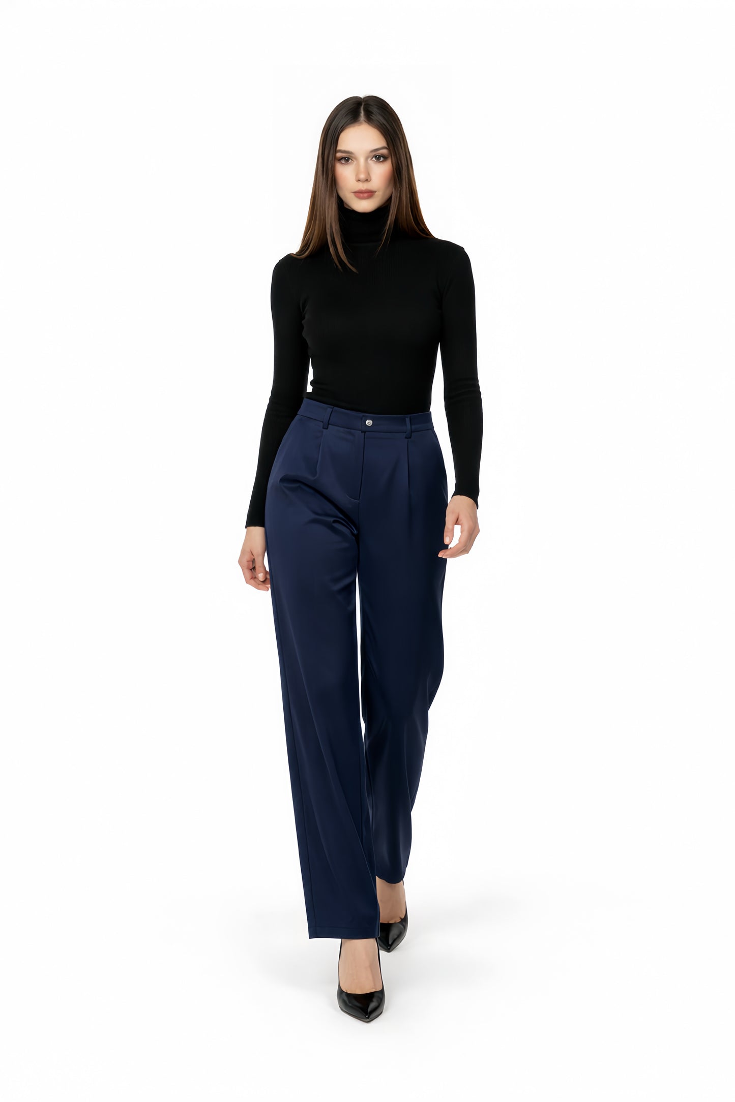 Pantalon Large – Bleu Nuit