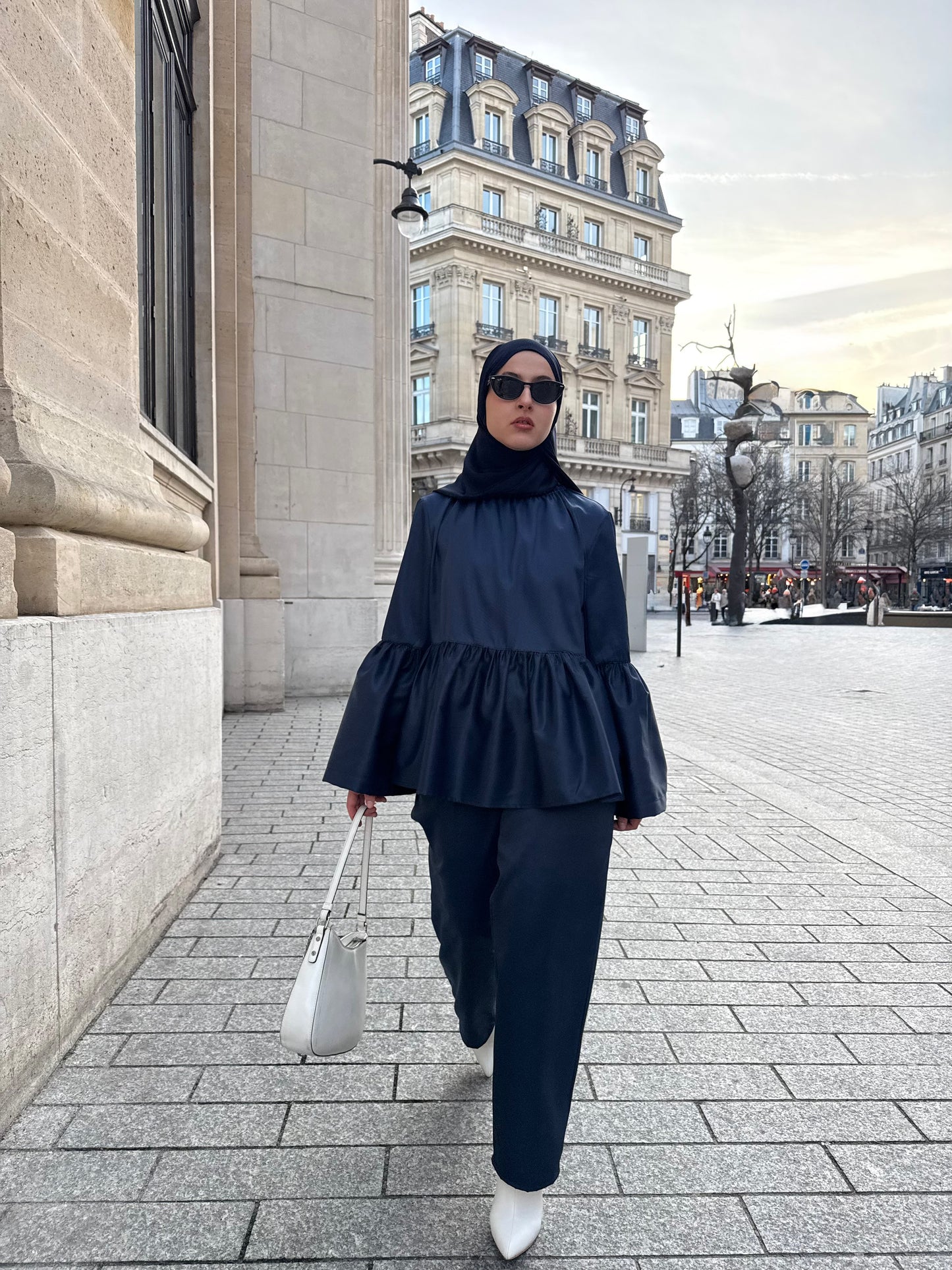 Pantalon Large – Bleu Nuit